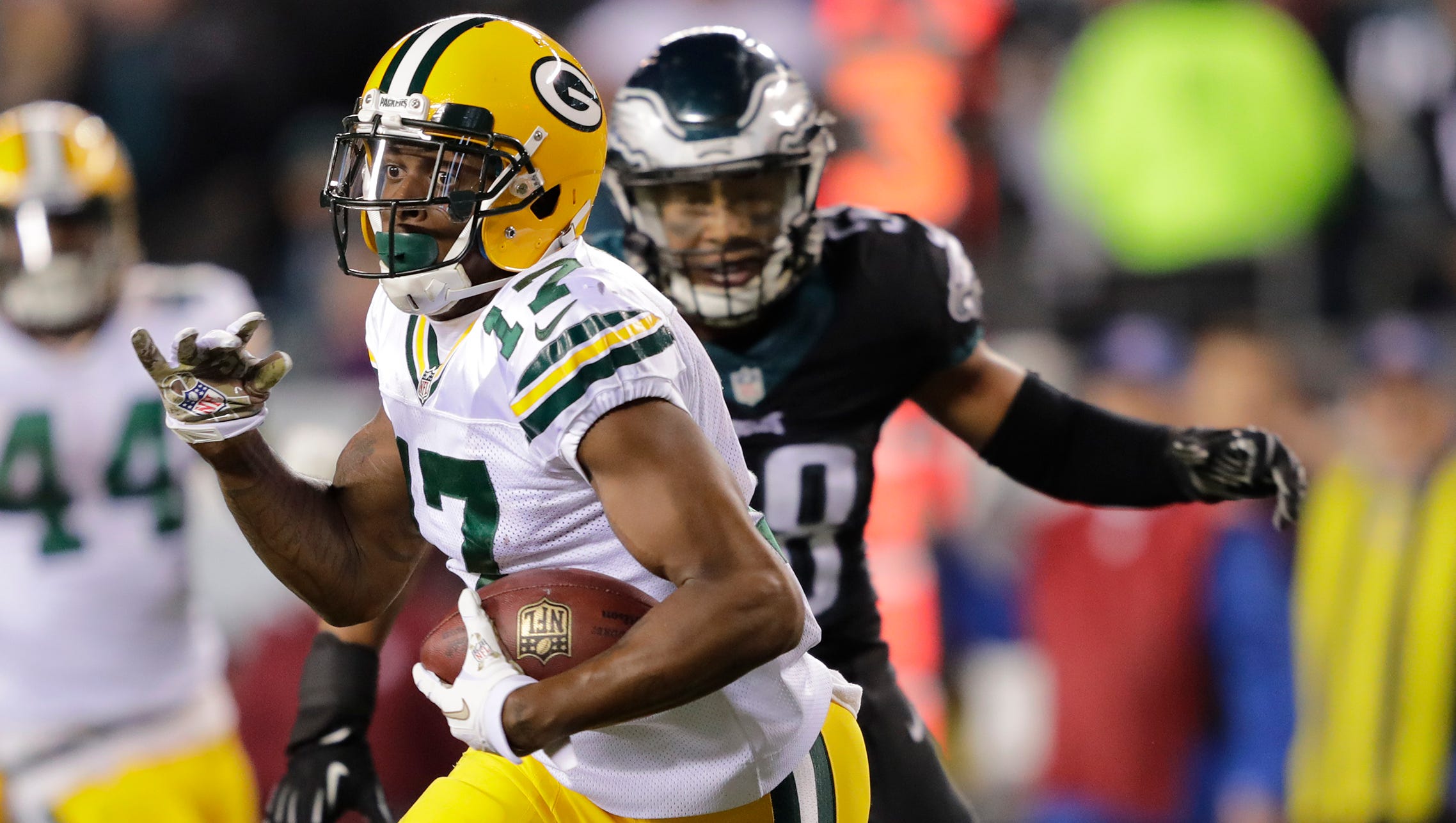Packers receiver Davante Adams had a big game Monday night in Philadelphia.