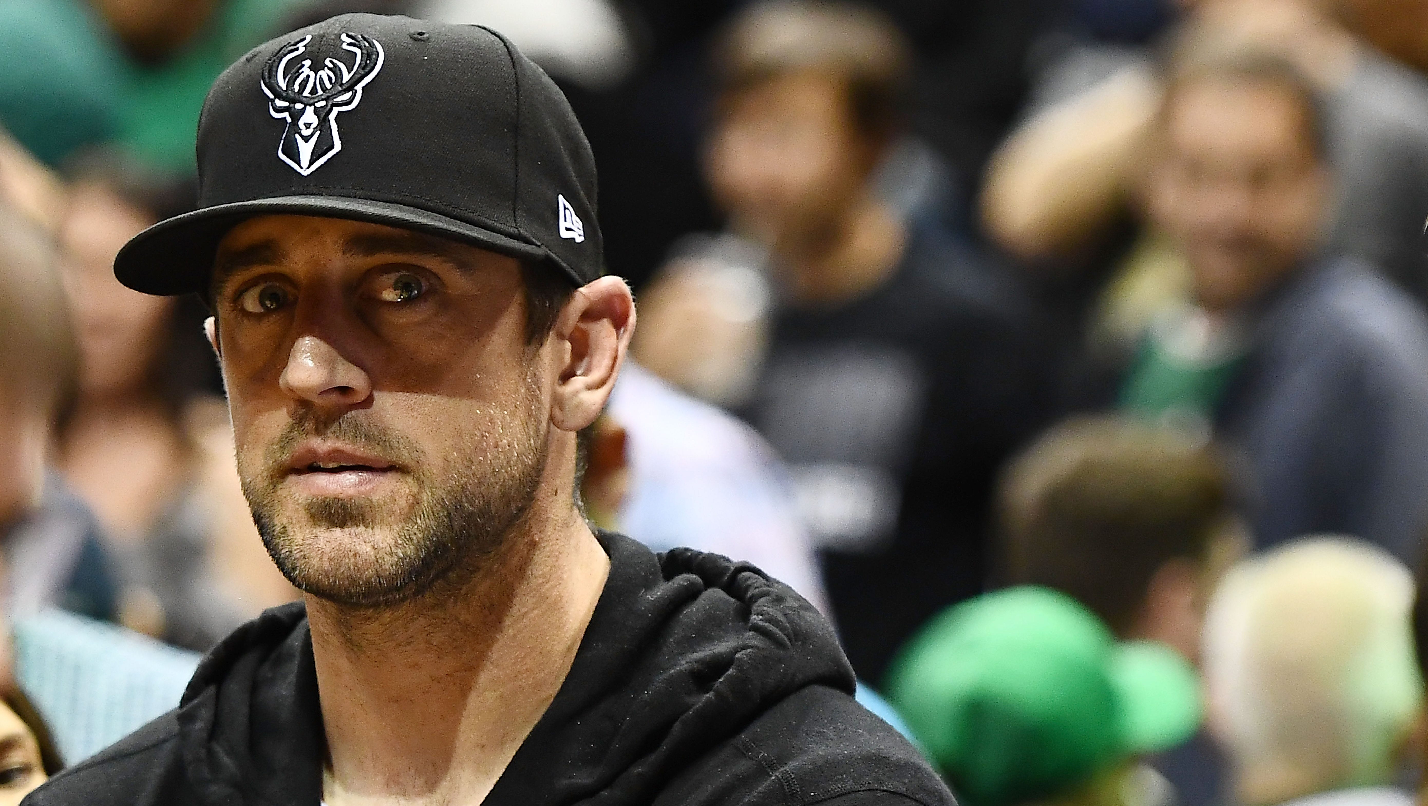 Green Bay Packers QB  Aaron Rodgers watches action during Game 3 on Friday night in Milwaukee.