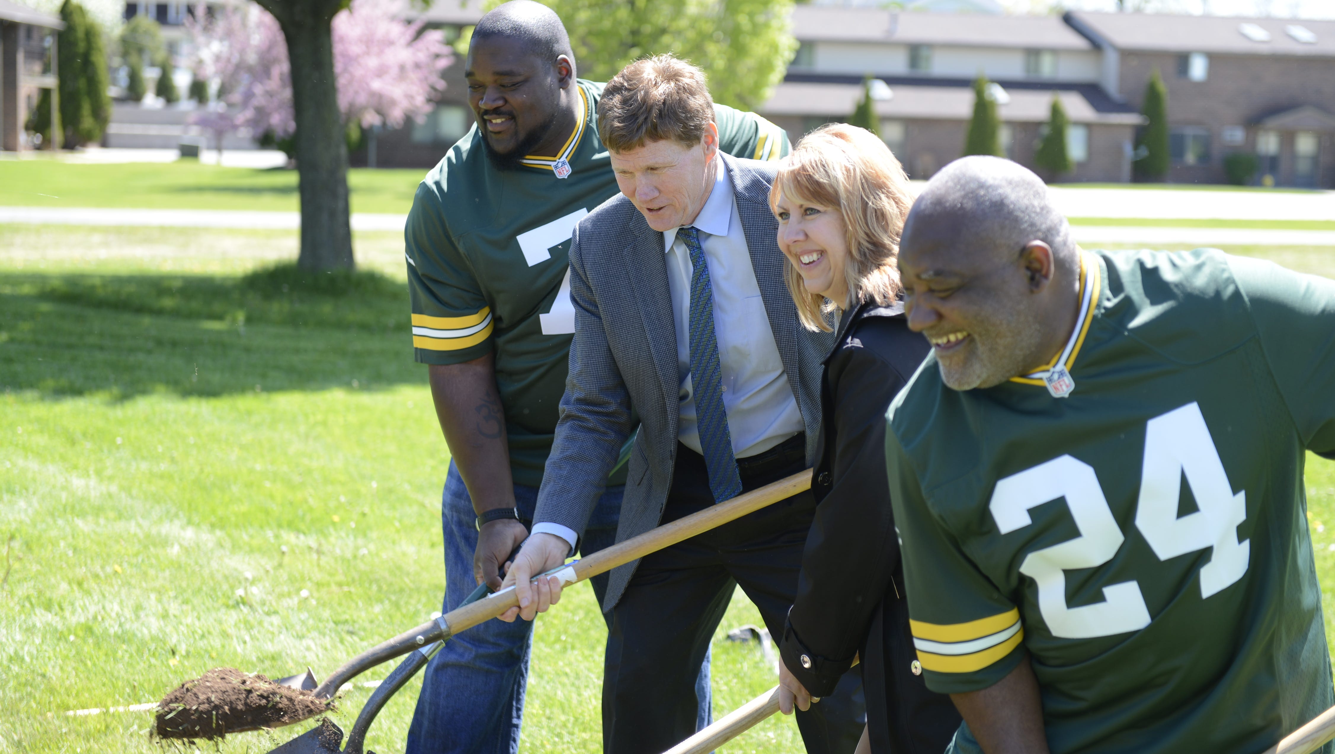 Green Bay Packers President and CEO Mark Murphy at a tree-planting event in De Pere, May 17, 2016.