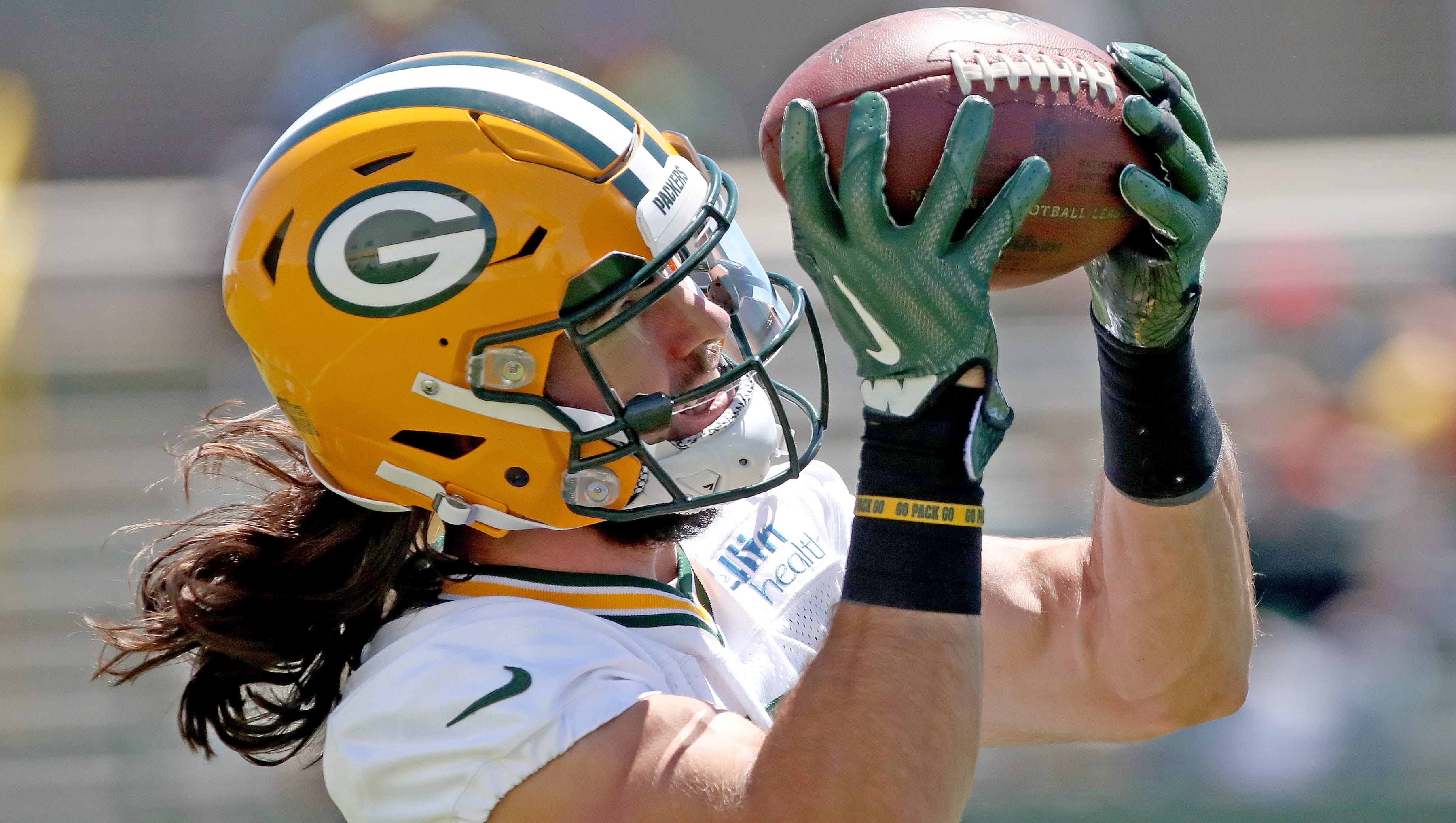 Green Bay Packers wide receiver Jake Kumerow (16) during Green Bay Packers minicamp at Ray Nitschke Field Wednesday, June 13, 2018 in Ashwaubenon, Wis.
