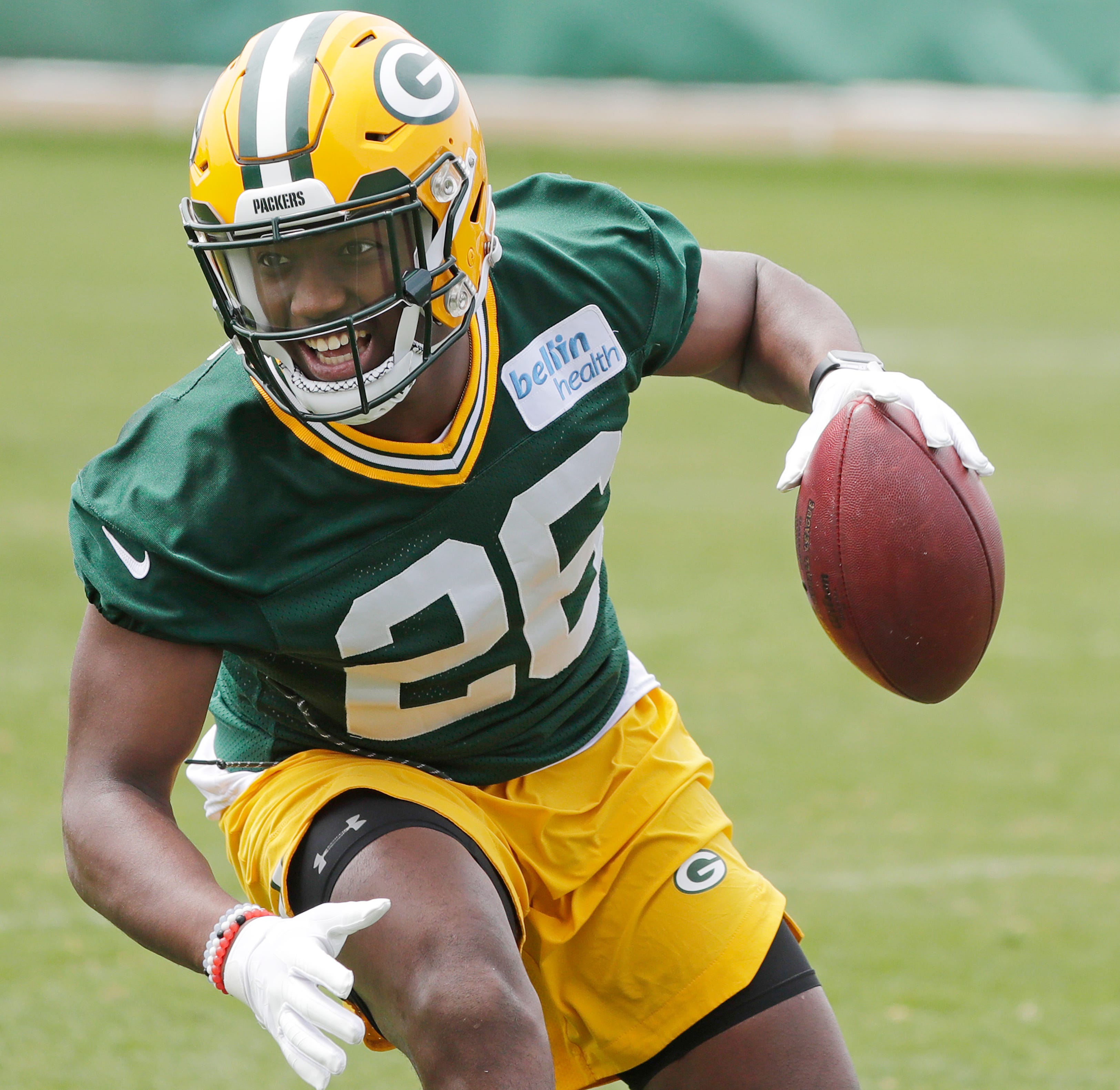Green Bay Packers safety Darnell Savage (26) during practice at Clarke Hinkle Field on Tuesday, May 21, 2019 in Ashwaubenon, Wis.
Adam Wesley/USA TODAY NETWORK-Wis